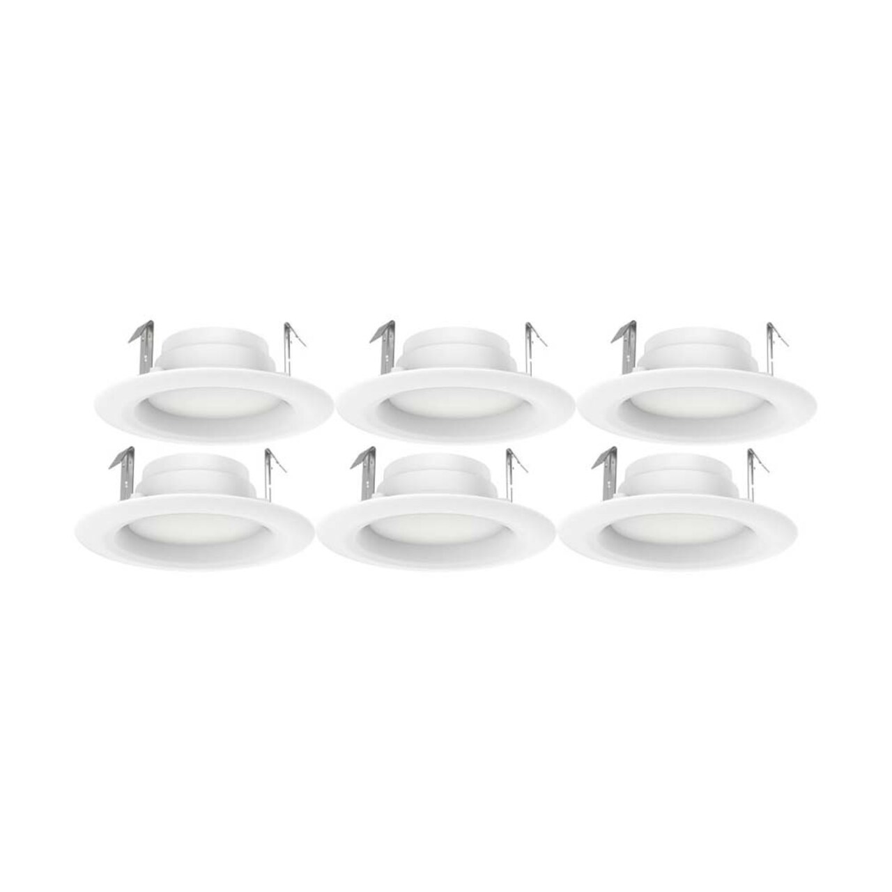 6Pk - Satco 8.7w LED 4-in 3000K Warm White Downlight Retrofit